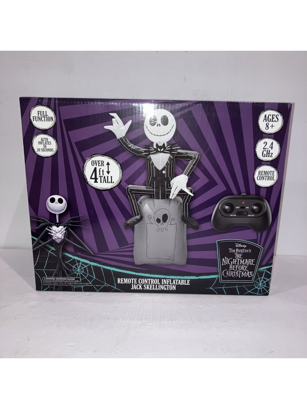 The Nightmare Before Christmas 4 ft Jack Skellington Inflatable Remote Control